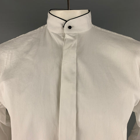 ETON Taille XL Chemise à manches longues en coton à rayures blanches