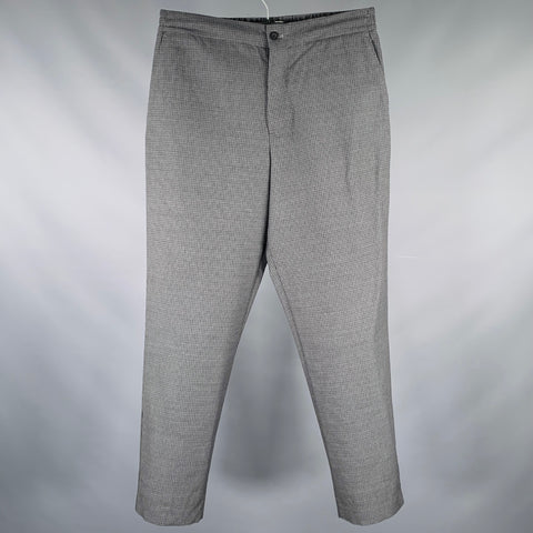 MR. PORTER Pantalon décontracté en mélange de laine vierge gris à motif pied-de-poule Taille 32