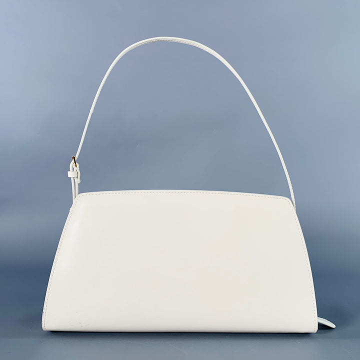 THE ROW Dalia Ivory Leather Zip Baguette Handbag