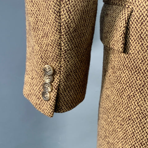 POLO by RALPH LAUREN Size 38 Regular Brown Beige Woven Virgin Wool Suit