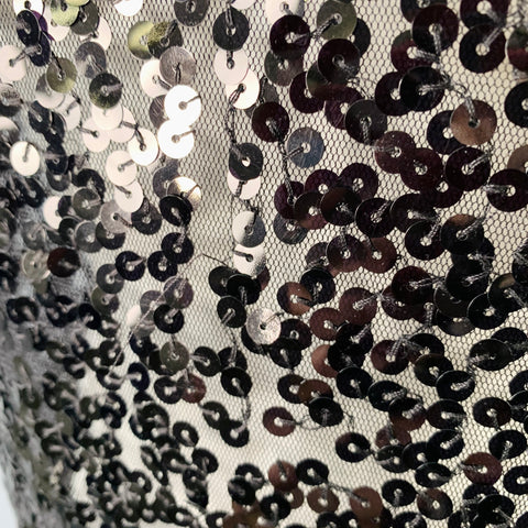 DKNY Size 0 Black Nylon Sequined Racerback Tank Dress Top