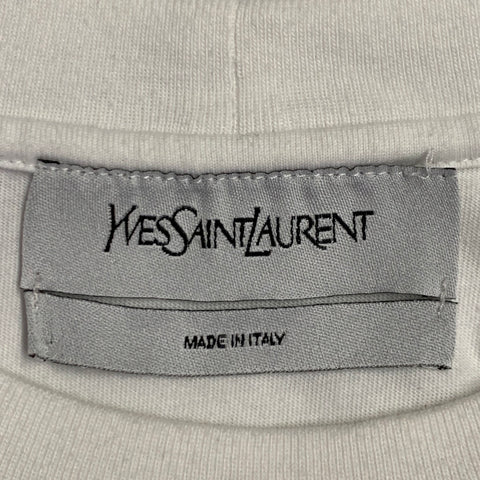 T-shirt YVES SAINT LAURENT Taille XL Blanc Imprimé Noir Une Poche