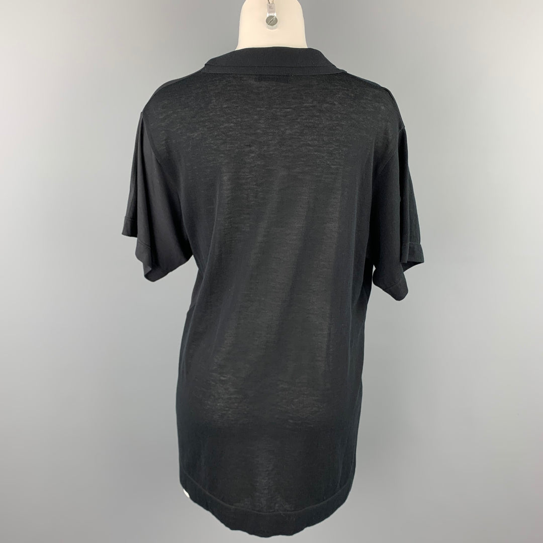 CoSTUME NATIONAL Size S Black Mixed Fabrics Casual Top