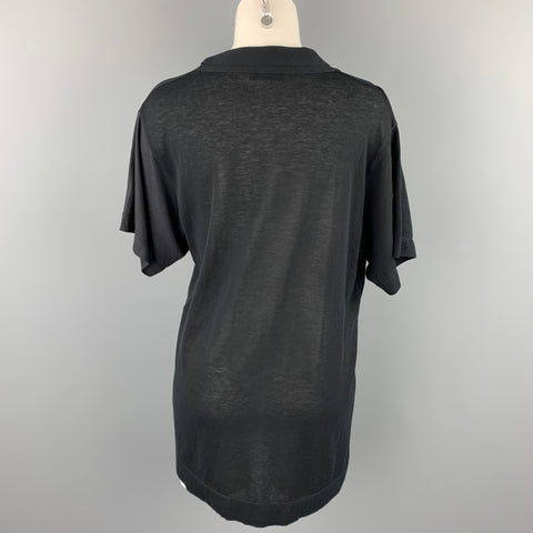 CoSTUME NATIONAL Size S Black Mixed Fabrics Casual Top