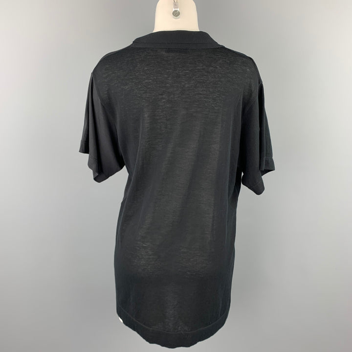 CoSTUME NATIONAL Size S Black Mixed Fabrics Casual Top