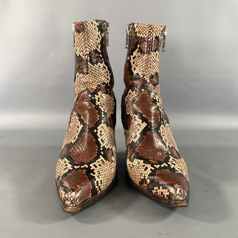 SYRO Size 9 Brown Tan Snake Polyurethane Chelsea Boots