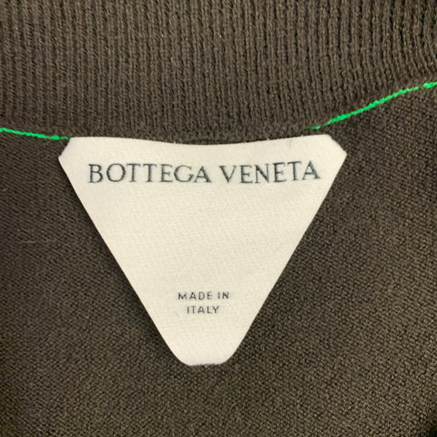 BOTTEGA VENETA Size L Brown Knit Wool Blend V-Neck Pullover