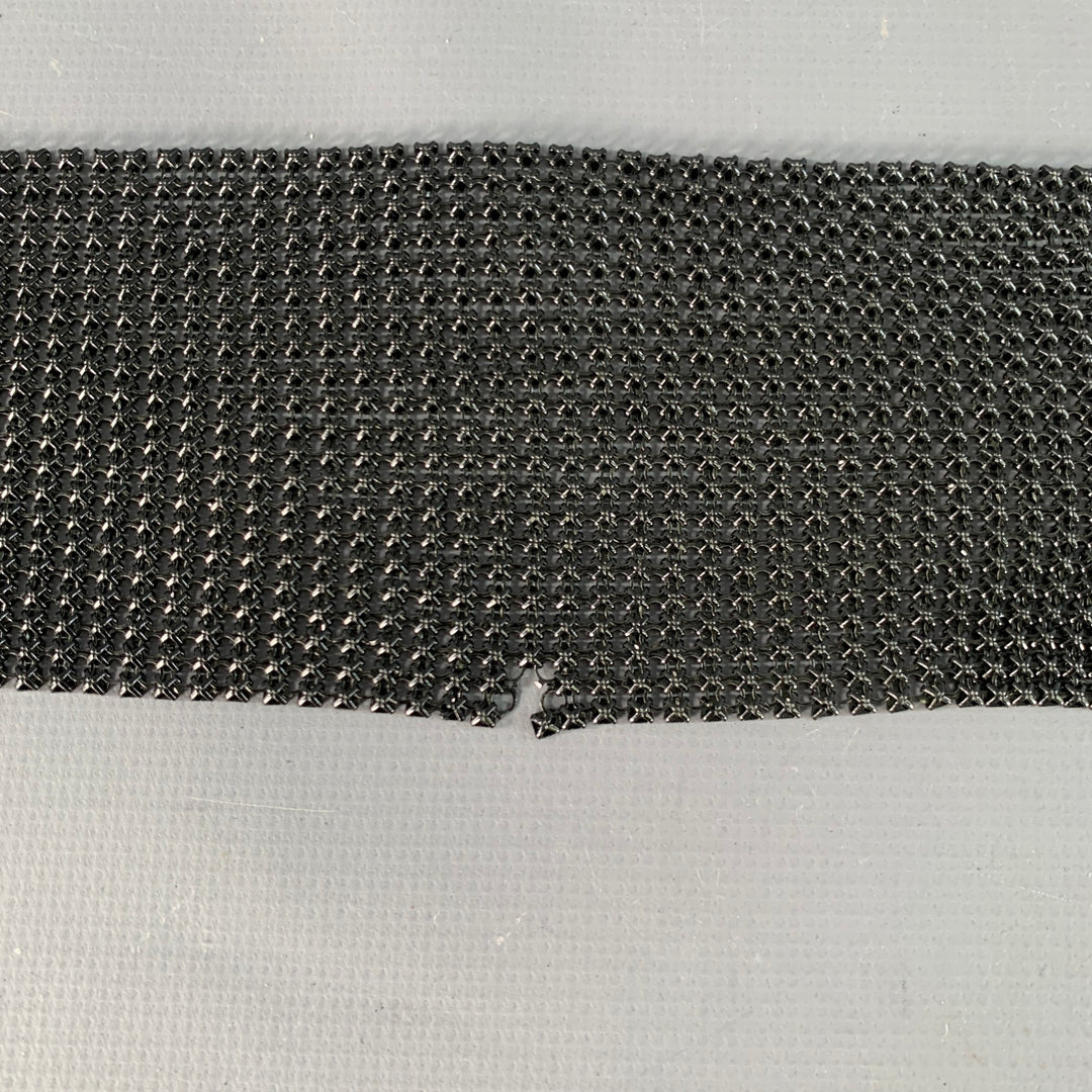 VINTAGE Black Mesh Metal Scarf Necklace