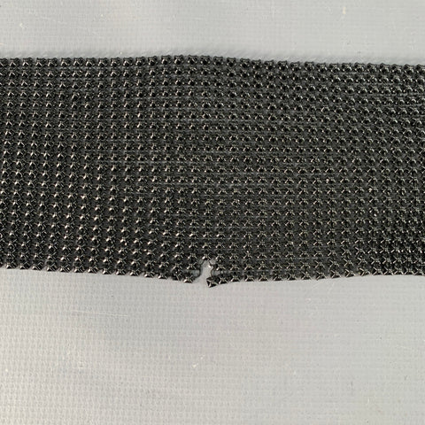 VINTAGE Black Mesh Metal Scarf Necklace