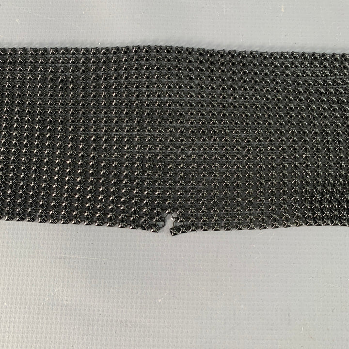 VINTAGE Black Mesh Metal Scarf Necklace