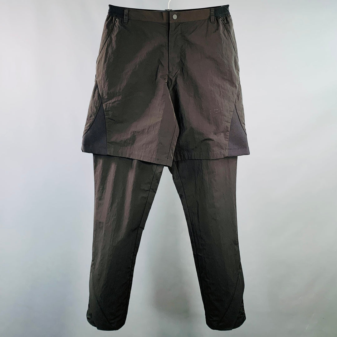 HELIOT EMIL x PUMA Size M Black Nylon Layered Zip Fly Casual Pants