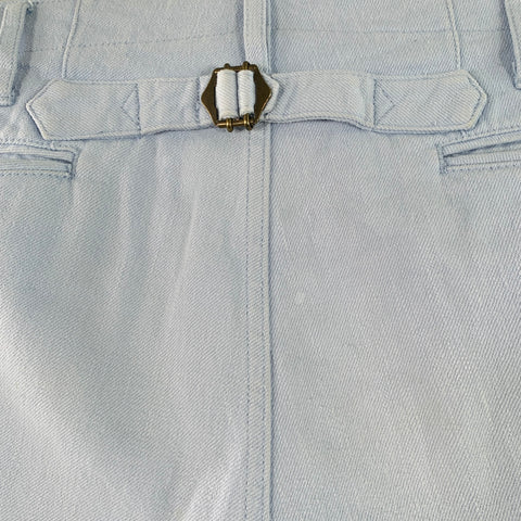 VISVIM Size M Blue Twill Cotton Straight Back Cinch Casual Pants
