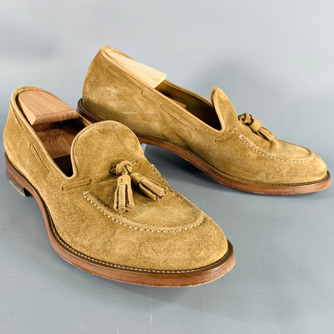SCAROSSO Size 10.5 Tan Suede Tassels Loafers