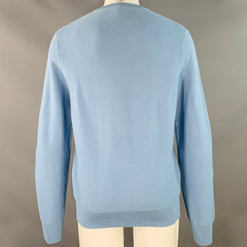 J.CREW Size M Blue Knit Cotton Crew Neck Pullover