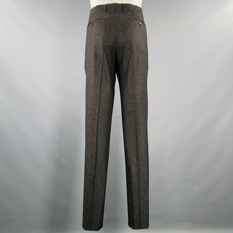 PAUL SMITH Size 40 Black Gold Heather Wool Notch Lapel Suit
