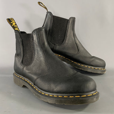 DR. MARTENS Size 11 Black Leather Boots