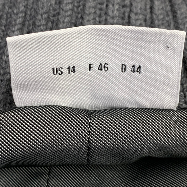 AKRIS Size 14 Grey Polyester Blend Knit Double Zipper Jacket