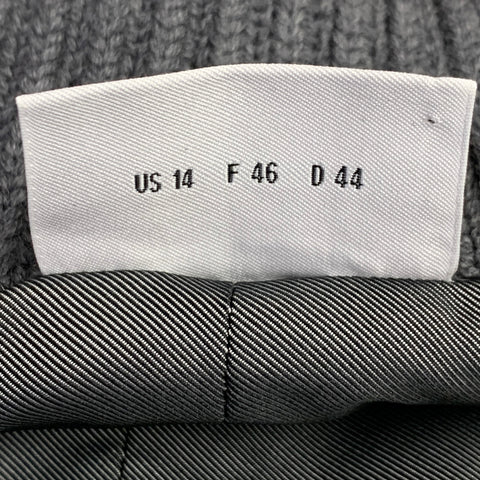 AKRIS Size 14 Grey Polyester Blend Knit Double Zipper Jacket