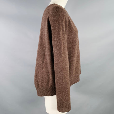 360 CASHMERE Size S Brown Cashmere Crew Neck Pullover