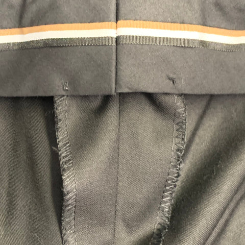 HUGO BOSS Size XL Black Virgin Wool Tuxedo Dress Pants