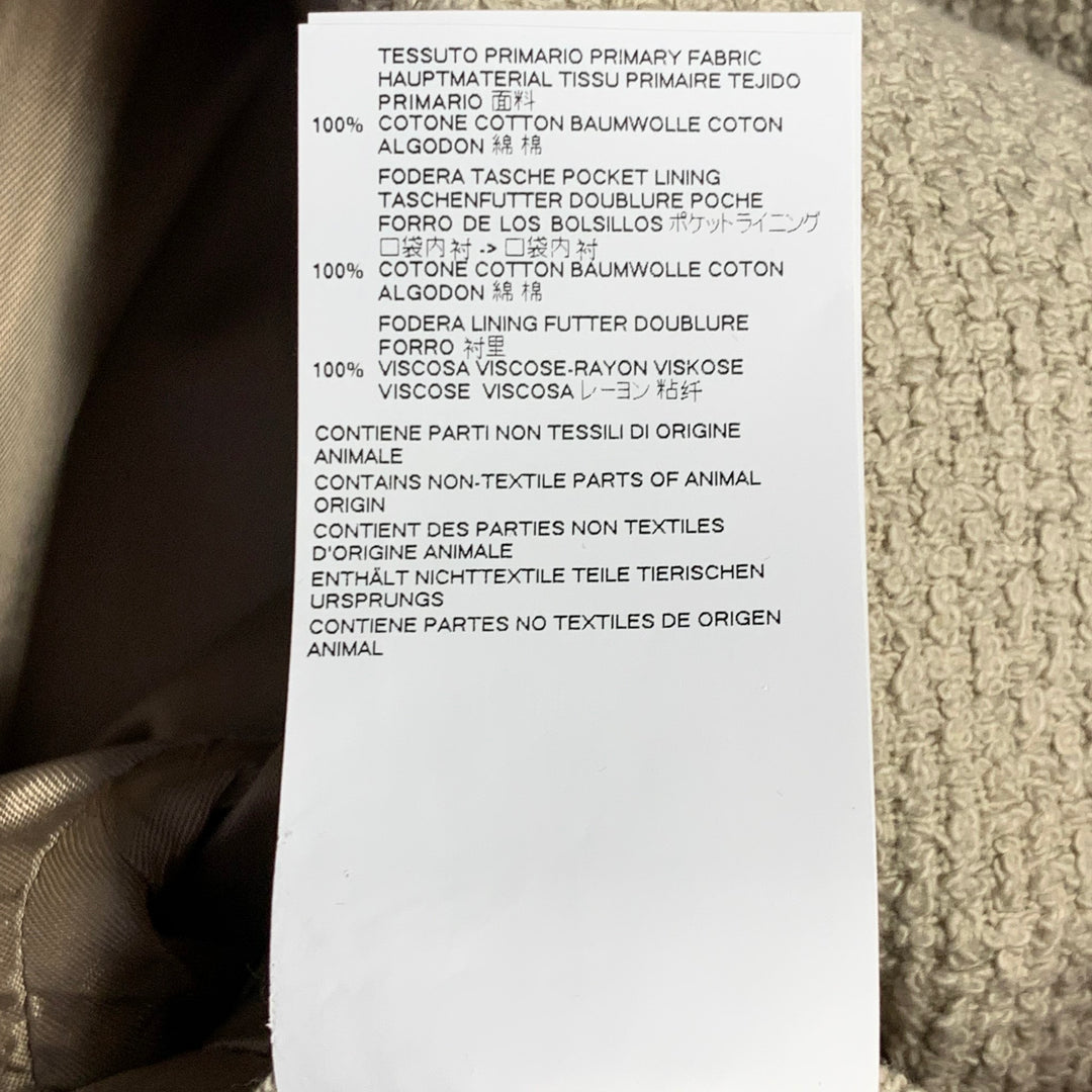 MAISON MARTIN MARGIELA Size 40 Beige Woven Cotton Notch Lapel Sport Coat