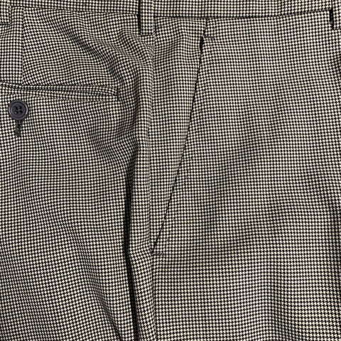 RALPH LAUREN Size 40 Regular Black Grey Houndstooth Wool Notch Lapel Suit