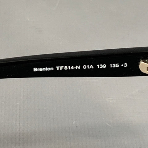 TOM FORD Brenton Black Acetate Pilot Shield Sunglasses