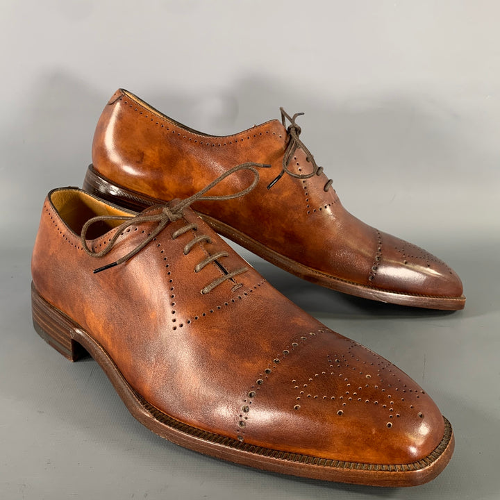 BARRETT Size 9.5 Brown 521062 Leather Brogue Loafers