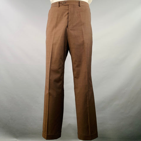 ASTOR & BLACK Size 46 Brown Single Breasted Notch Lapel Suit