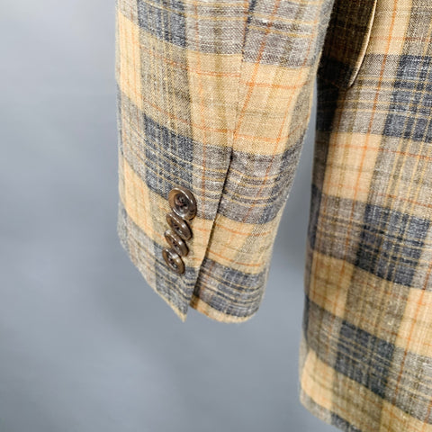 Veste de sport à carreaux gris-beige SOUTHWICK CLOTHES taille 42
