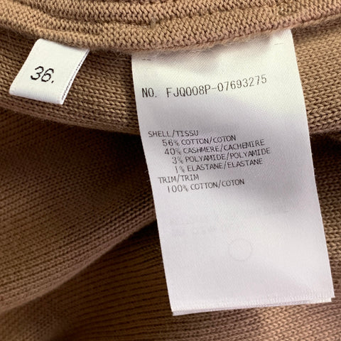 THOM BROWNE Taille 0 Pantalon décontracté rayé en mélange de coton marron crème