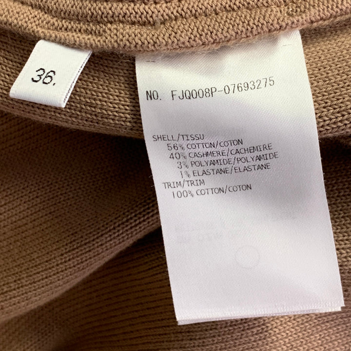 THOM BROWNE Size 0 Brown Cream Cotton Blend Stripe Casual Pants