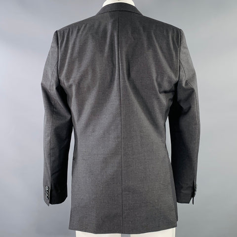 J.LINDEBERG Taille 40 Gris Laine Vierge Veste Sport Coupe Slim Droite