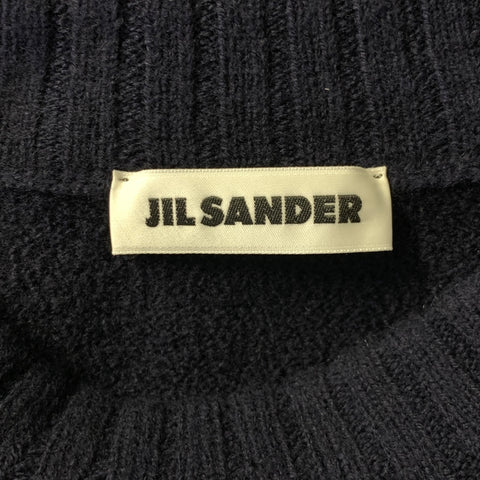 JIL SANDER Size M Navy Wool Crew-Neck Sweater