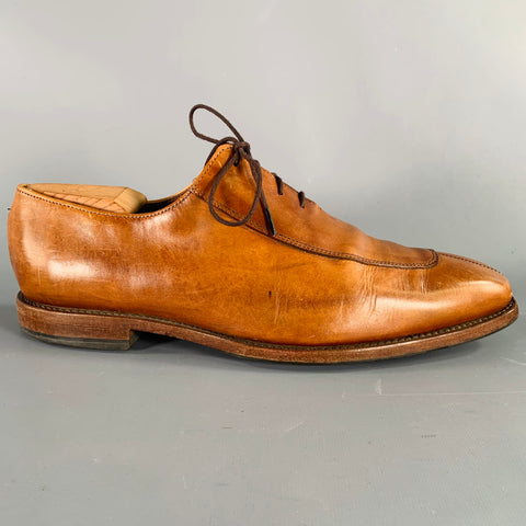 ALLEN EDMONDS Size 9.5 -Berkeley-  Tan Leather Lace-Up Shoes