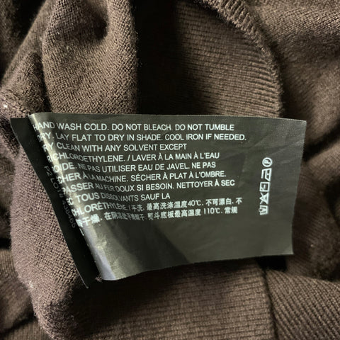 THEORY Size L Brown Wool Crew Neck Pullover