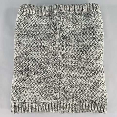 BICKLEY+MITCHELL Grey Black Knit Wool Blend Snood Scarf