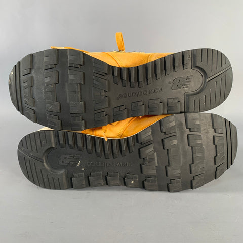 NEW BALANCE Size 11 1400 Mustard Yellow Suede Mesh Athletic Sneakers
