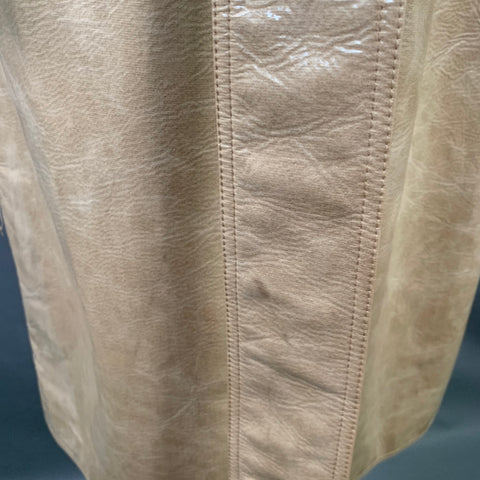 STAND STUDIO Size S Vada Beige Faux Leather Belted Trenchcoat