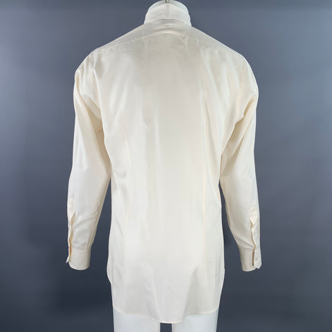 HAMILTON Size S Beige Cotton Spread Collar Long Sleeve Shirt