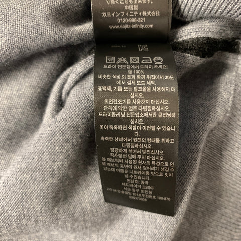 TED BAKER Size S Grey Knit Wool Pull On Pullover