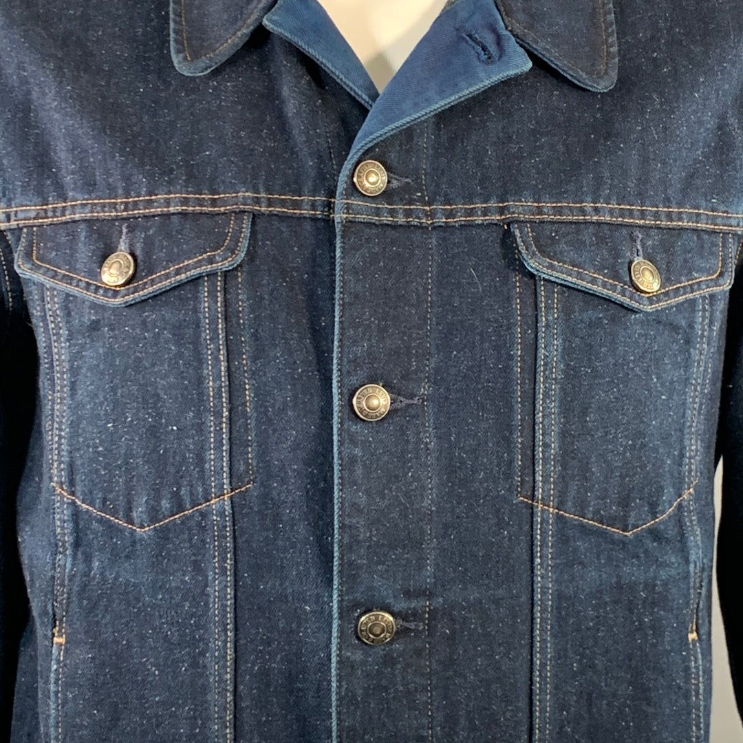 LEVI'S MADE & CRAFTED Size XL Indigo Denim Contrast Stitch Trucker Jacket
