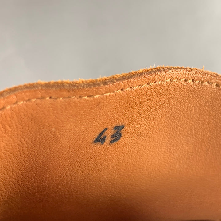 M. GEMI Size 10 Orange Suede Drivers Loafers