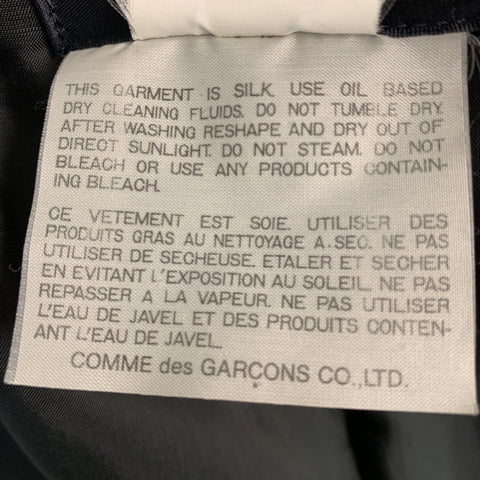 COMME des GARCONS Size S Black Wool Open Front Jacket