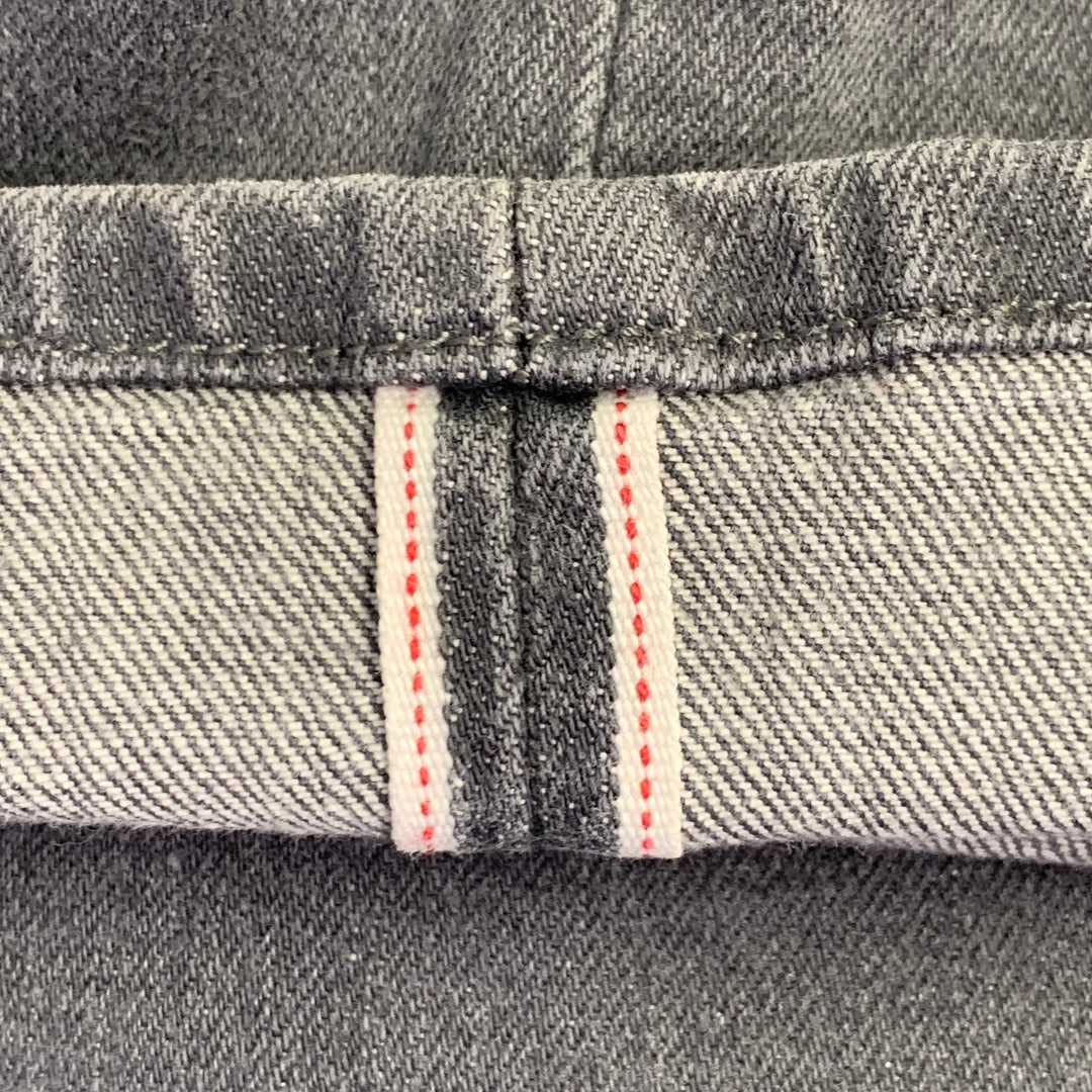 J.BRAND Size 31 Tyler Grey Cotton Blend Selvedge Denim Slim Tapered Jeans