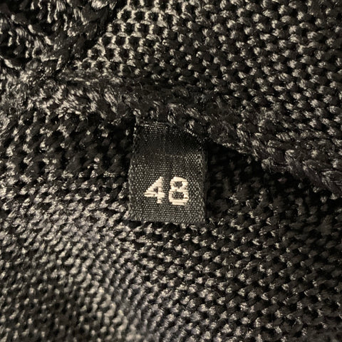 TOM FORD Size S Black Knitted Silk V-Neck Pullover