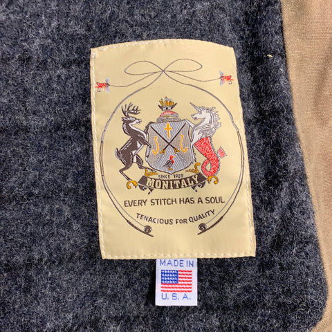 MONITALY Size XL Mountain Parka Tan Taupe Coated Canvas Utility Coat