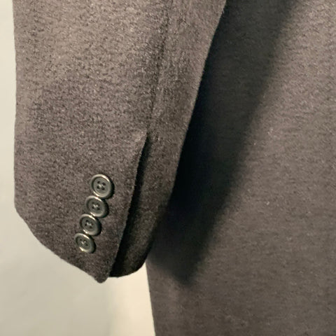 NEIMAN MARCUS Size 42 Black Cashmere Single Breasted Coat