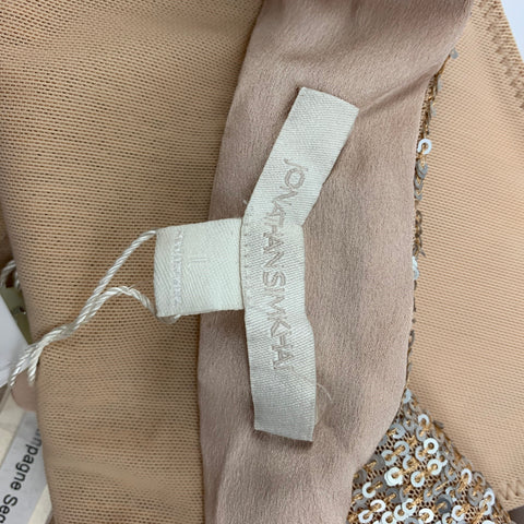 JONATHAN SIMKHAI Camisa Body Lentejuelas Poliéster Champán Talla L