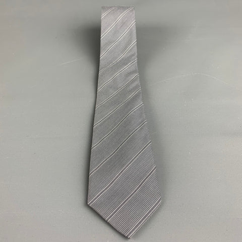 JOHN VARVATOS Black Textured Silk Tie